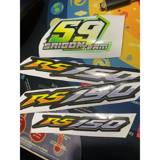 Tem dán xe sitcker logo "RS150"