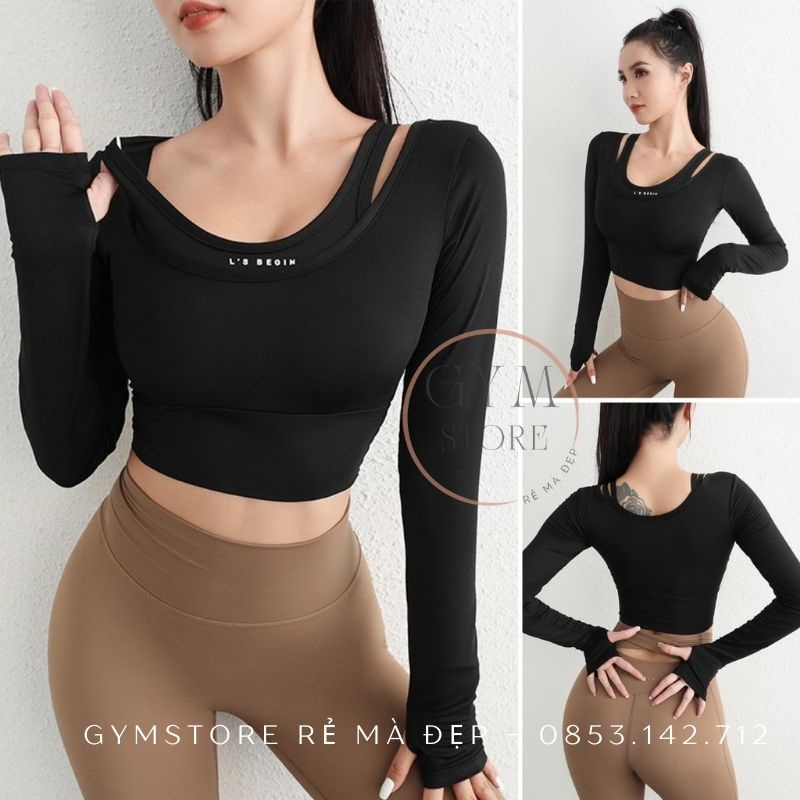 Áo Thun Ôm Body Dài Tay CÓ MÚT Thể Thao Nữ Tập Gym Yoga chất Thun Poly Thấm Hút Khô Thoáng Mát GY022