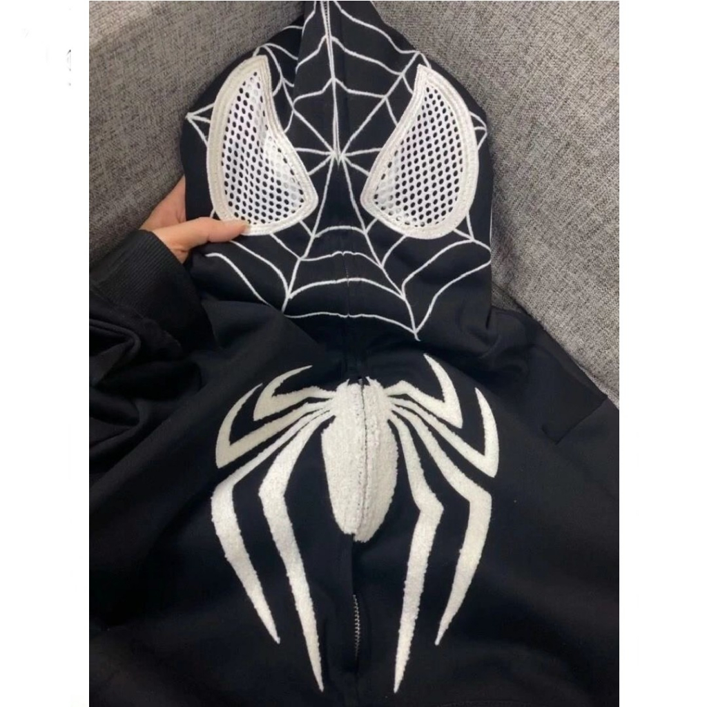 Áo Khoác, Áo Hoodie Kéo Khóa 2 Lớp Mũ Trùm Người NhệN Hotrend