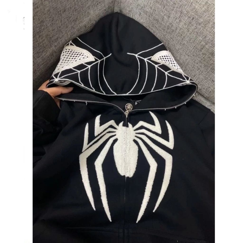 Áo Khoác, Áo Hoodie Kéo Khóa 2 Lớp Mũ Trùm Người NhệN Hotrend