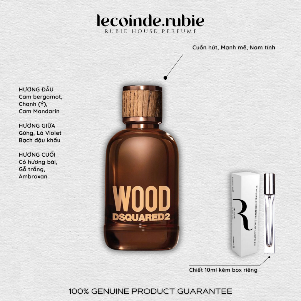 Ds • WOOD HIM ( Nâu ) - Eau de Toilette - 10ML Nước Hoa Chính Hãng