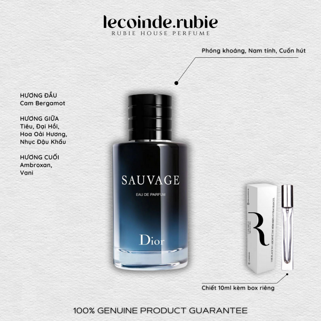 SAUVAGE • Eau de Parfum - 10ML Nước Hoa Chính Hãng