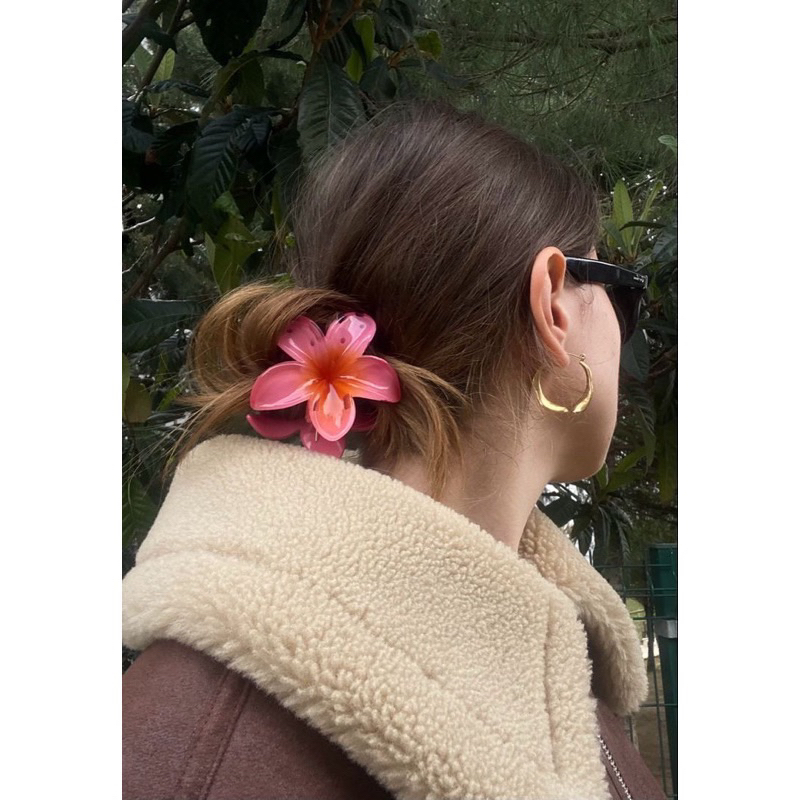 Kẹp tóc hình hoa sứ phong cách Y2K màu sắc gradient năng động mùa hè  - H01