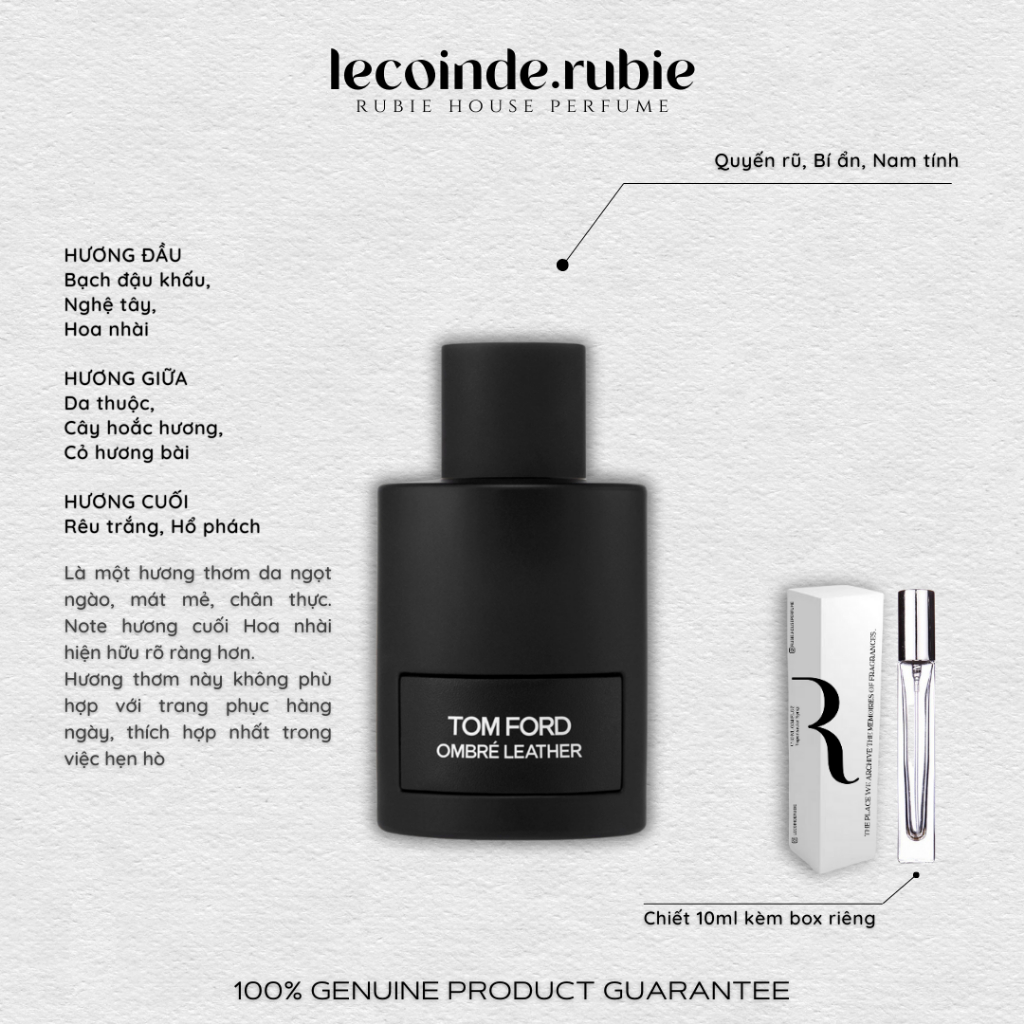 TF OMBRE LEATHER • Eau de Parfum - 10ML Nước Hoa Chính Hãng