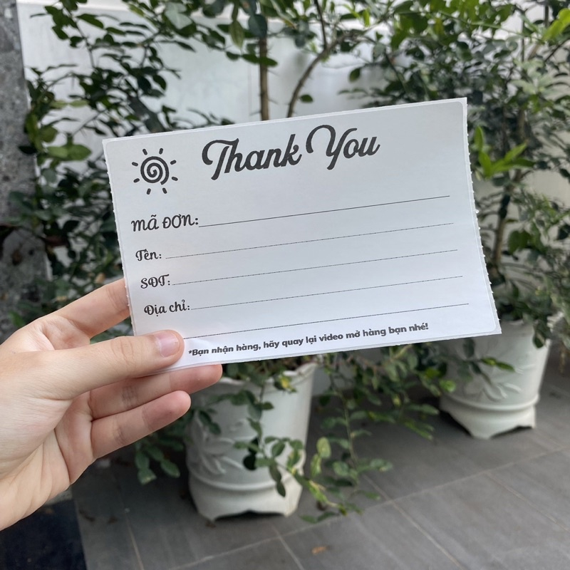 Combo 50 Phiếu Giao Hàng sẵn keo 10x15cm ghi thông tin khách,mã vận đơn cho shop bán hàng online Văn Phòng Phẩm Hà Đông