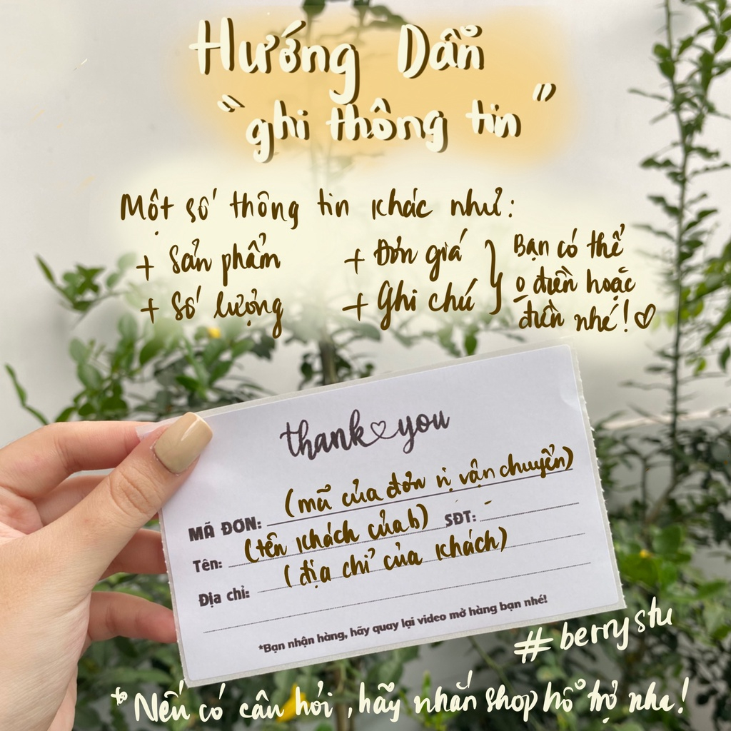 Combo 50 Phiếu Giao Hàng sẵn keo 10x15cm ghi thông tin khách,mã vận đơn cho shop bán hàng online Văn Phòng Phẩm Hà Đông