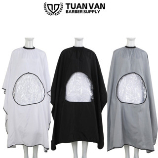 Khăn cắt tóc áo choàng cắt tóc xem điện thoại