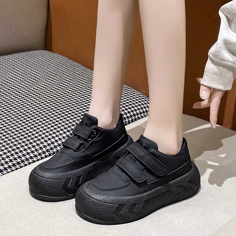 Giày lười slipon nữ chất da full trắng đế cao FLORA