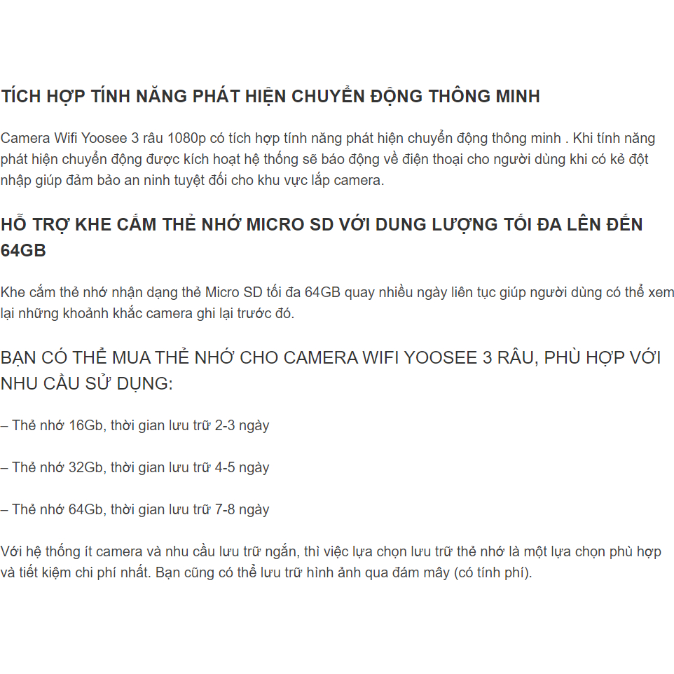 Camera Yoosee 3 Anten IP Wifi HD1080 - HÌNH ẢNH SĂC NÉT