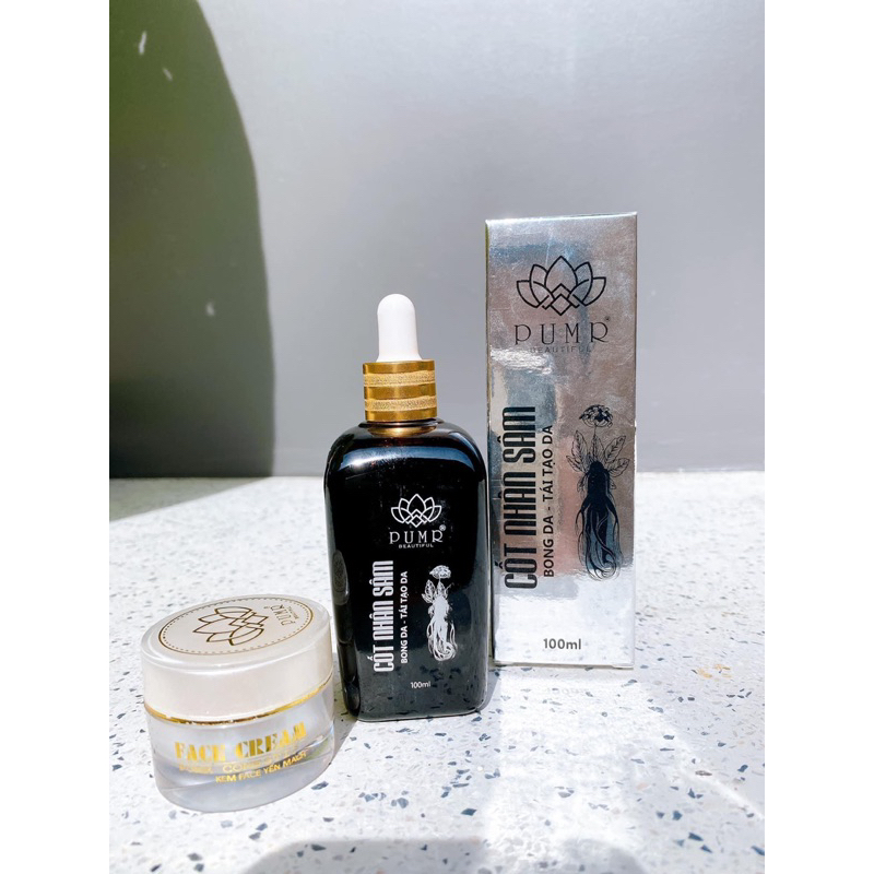 Combo cốt nhân sâm và kem face pumr