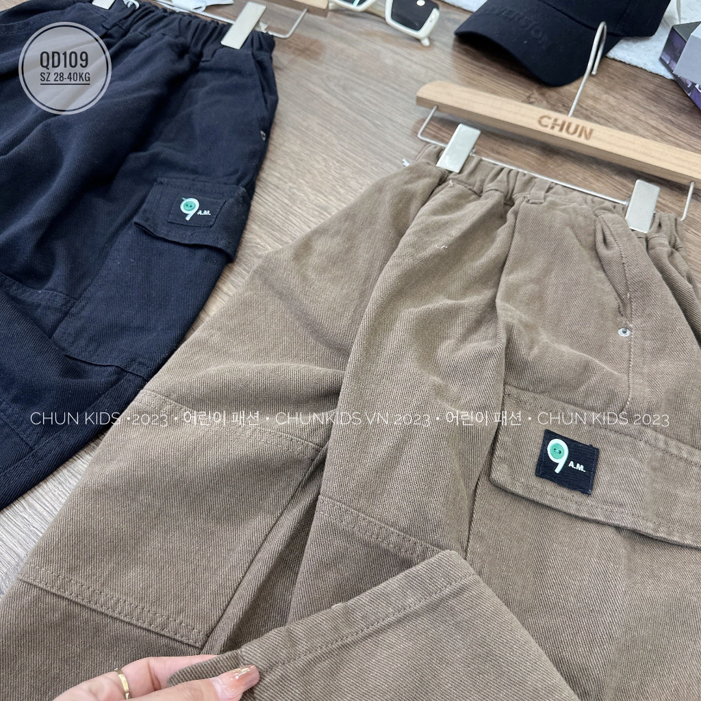 QD109 -  Q109 QUẦN kaki đại túi hộp 9 A.M - Q102 cho Bé