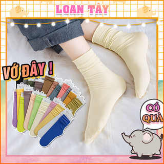 Tất Vớ Kiểu Hàn Nam Nữ Phong Cách Hàn Nhiều Màu Vintage Dễ Thương L2394
