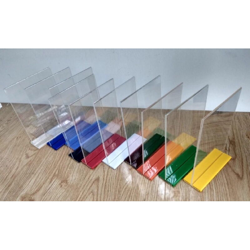 Menu mica A5 15 x 21cm. Đế Lùa, Đế Gỗ theo yêu cầu