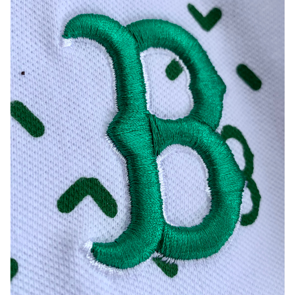 ÁO THUN POLO CỔ BẺ MLB IN CHỮ B  HOLOGRAM F1