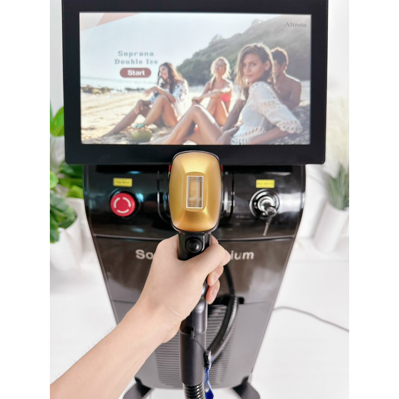 BH 24 tháng-Siêu phẩm triệt lông. Máy triệt lông Diose laser 808 Soprano titanium 1 tay cầm