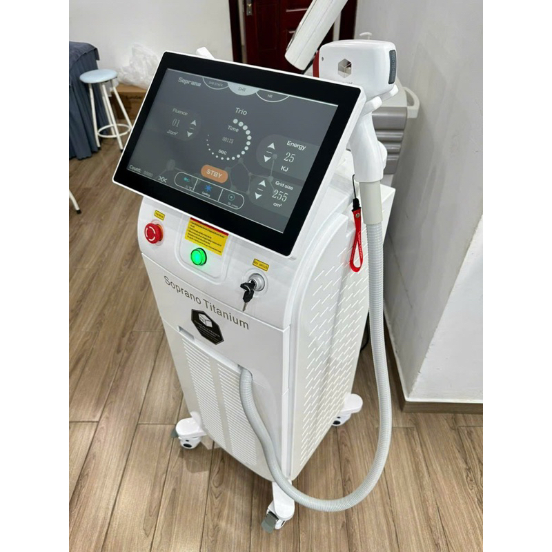 BH 24 tháng-Siêu phẩm triệt lông. Máy triệt lông Diose laser 808 Soprano titanium 1 tay cầm