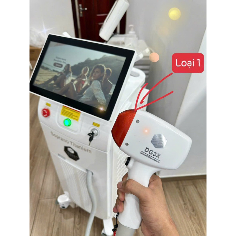 BH 24 tháng-Siêu phẩm triệt lông. Máy triệt lông Diose laser 808 Soprano titanium 1 tay cầm