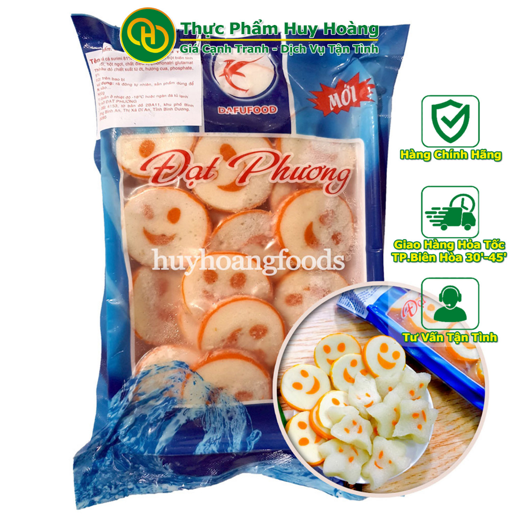 Chả Cá Surimi Mặt Cười Tròn Đạt Phương Gói 300gr [Giao Hỏa Tốc Biên Hòa]