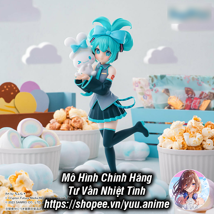 Mô Hình Hatsune Miku x Cinnamoroll - Chính Hãng Cinnamoroll - Piapro Characters - Luminasta (SEGA)