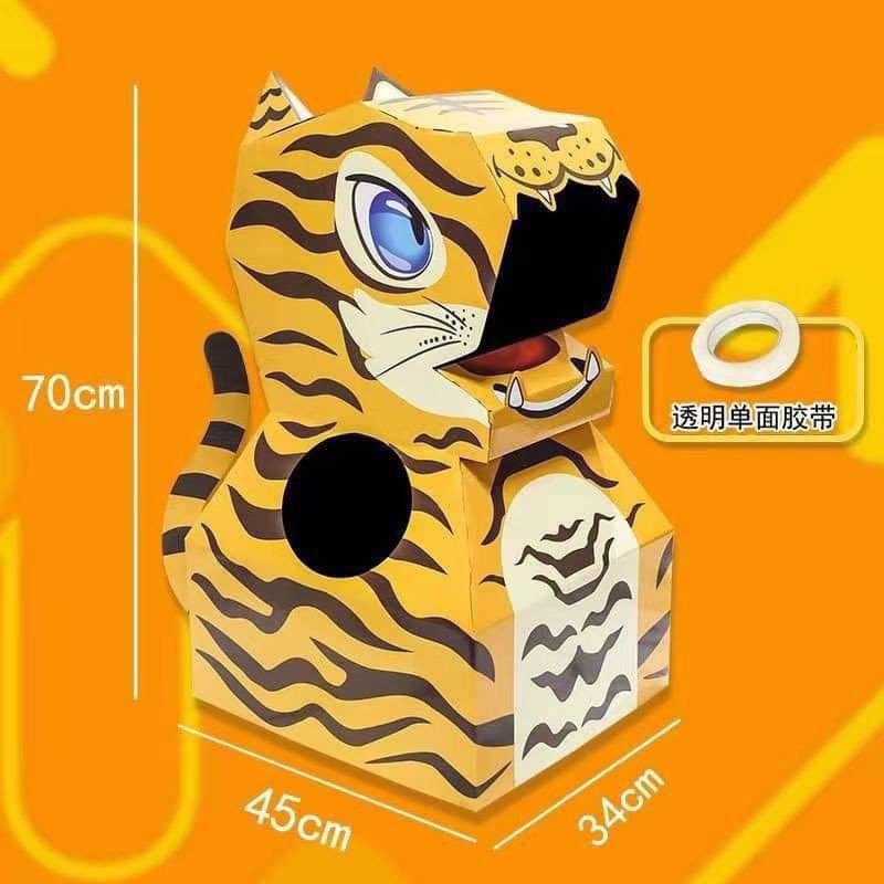 ĐẦU KÌ LÂN TRUNG THU CHO BÉ - HỘP GIẤY GẤP
