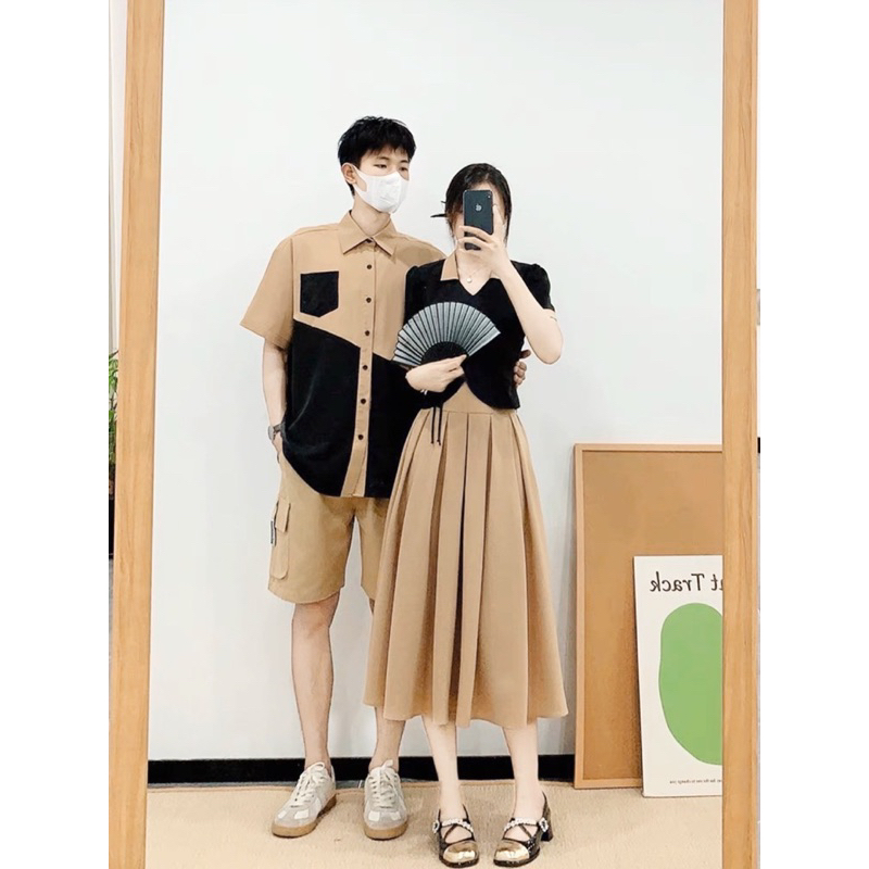 🔥Áo váy sơ mi cặp đôi siêu hot hit ❤️