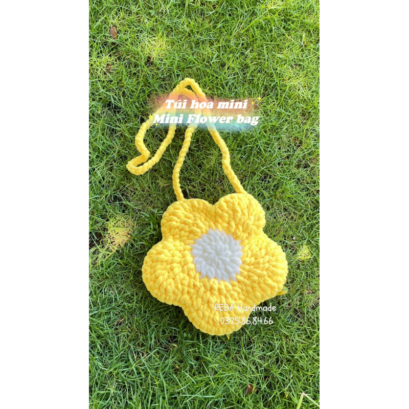 TÚI HOA MINI LEN ĐEO CHÉO