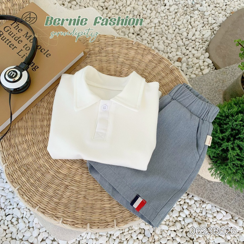 BỘ POLO TRẮNG QUẦN KAKI CHO BÉ