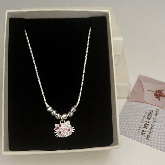Dây chuyền bạc ta Mèo Kitty cho bé gái TTA Jewelry