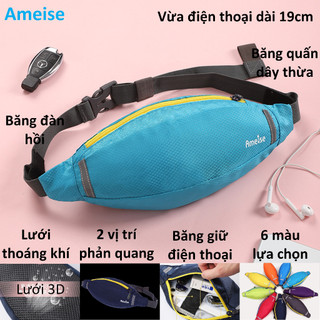 Túi chạy bộ Amei1 vải gió cao cấp hàng hãng thoáng khí phản quang chất liệu siêu bền magic1