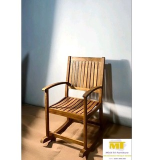 Ghế bập bênh thư giãn gỗ sồi