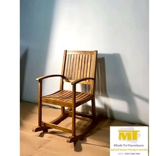 Ghế bập bênh thư giãn gỗ sồi
