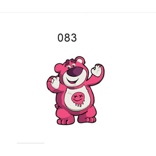 Tem sticker gấu dâu Lotso 4 lớp chống nước 8cm