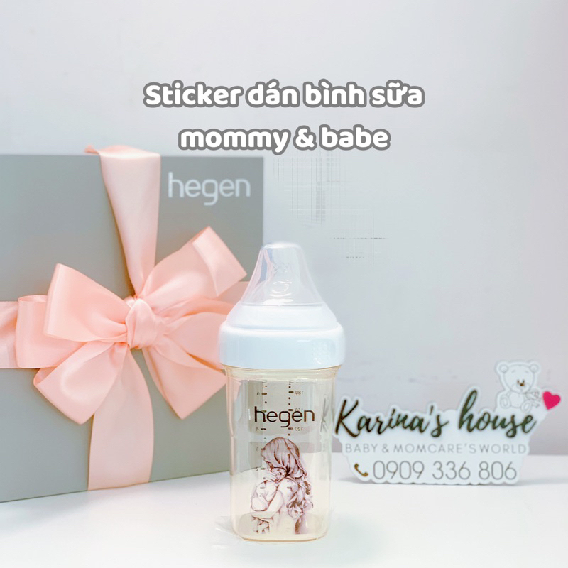 Sticker dán bình sữa Hegen cho bé (có chống nước)
