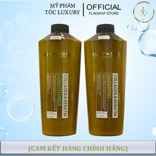 Dầu gội Gatase Dầu xả Collagen Keratin mềm mượt 500ml