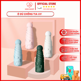 Ô dù chống tia uv kem kem store - ô dù chống nắng mưa hình viên thuốc xuất hàn có hộp đựng cực xinh dễ dàng cất giữ