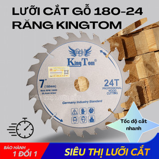 Lưỡi Cưa Gỗ size 180-24 Răng KingTom - Chuyên Gỗ Có Đinh