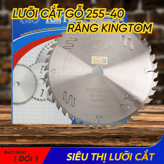 Lưỡi Cưa Gỗ Cao Cấp size 255-40 Răng KingTom (Khe Laser Giảm Nhiệt Giảm Bụi Tối Đa) - Chuyên Gỗ Có Đinh