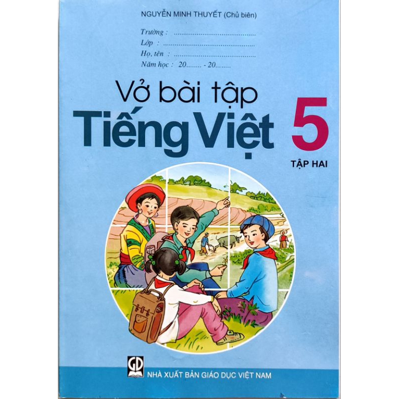VBT Tiếng Việt lớp 5 tập 2 + Bìa bao kính
