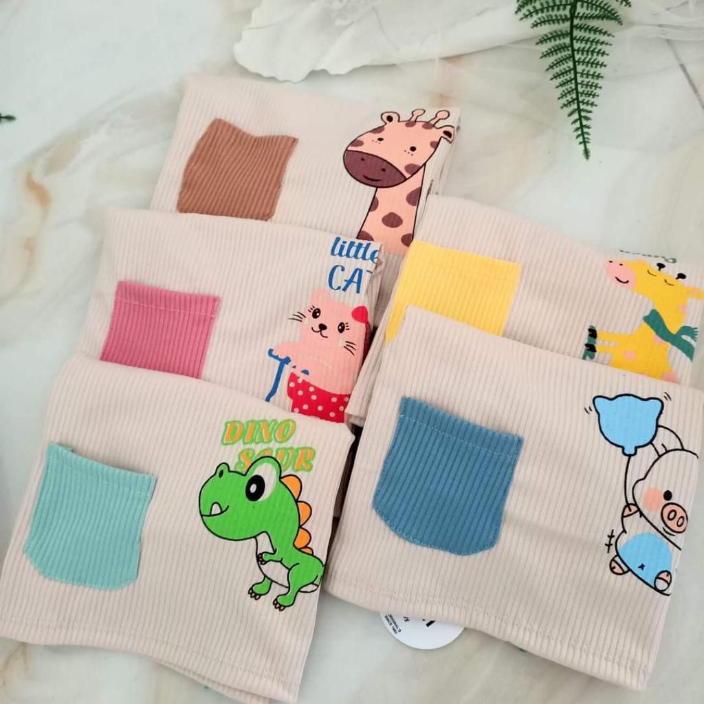 Bộ len tăm cho bé túi thật in hình thú Minkeymom, Bộ thu đông cho bé trai bé gái