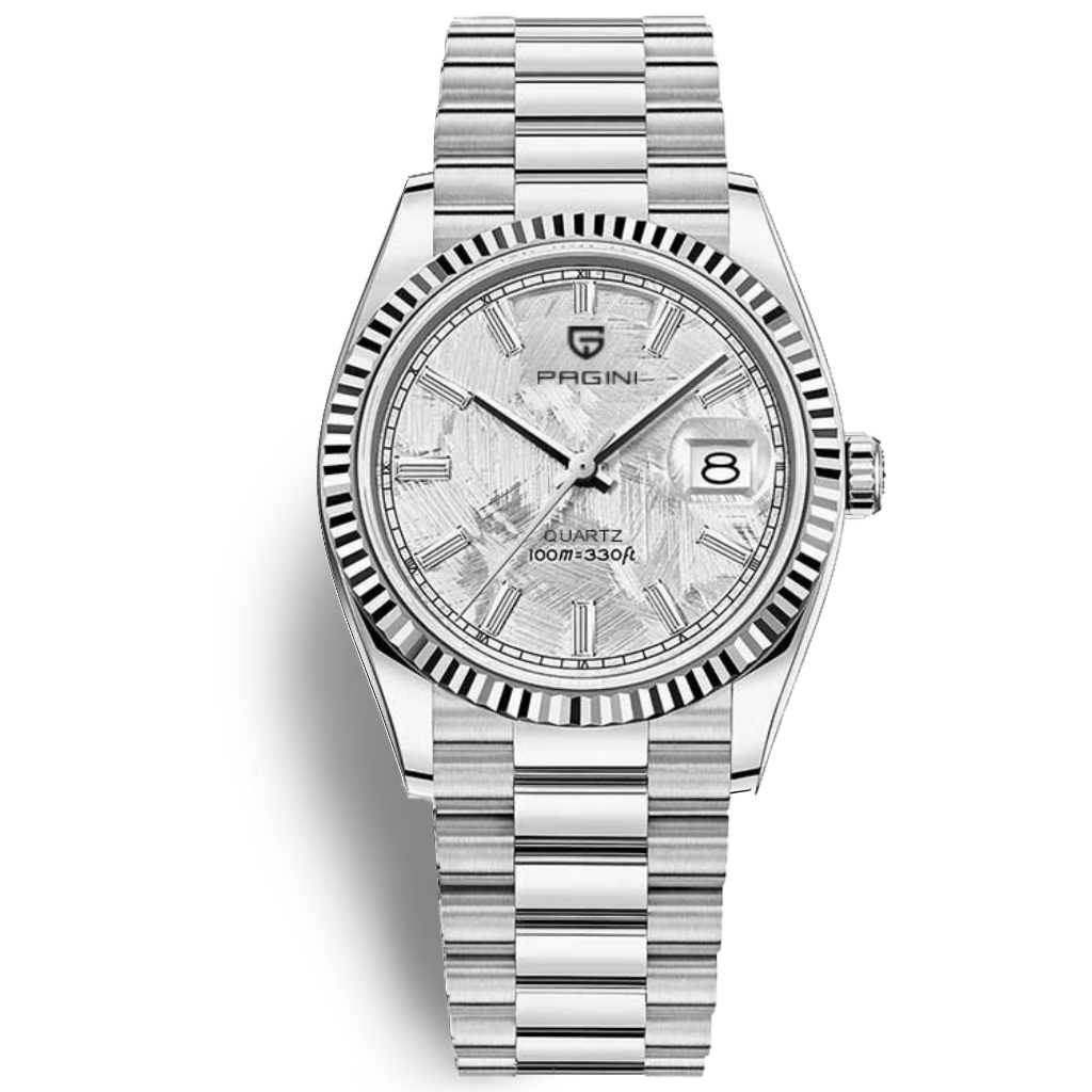 Đồng Hồ Nam Pagini 9933 Máy Pin - Dây Thép Đúc Đặc Không Gỉ - Hiển Thị Lịch Ngày