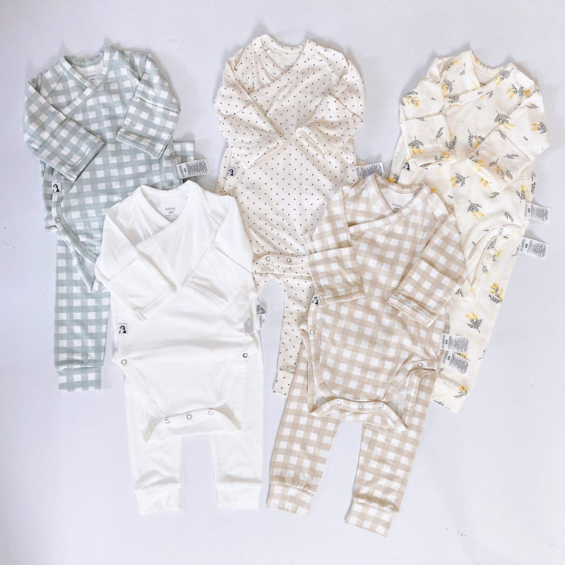 Set body konny vạt chéo kèm quần cho bé trai bé gái hàng xuất dư xịn