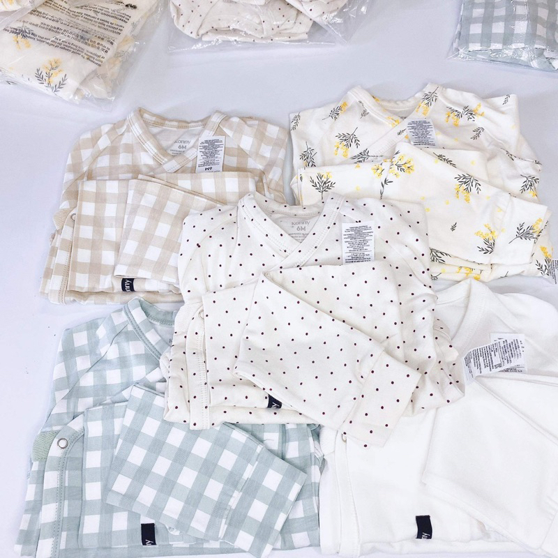 Set body konny vạt chéo kèm quần cho bé trai bé gái hàng xuất dư xịn