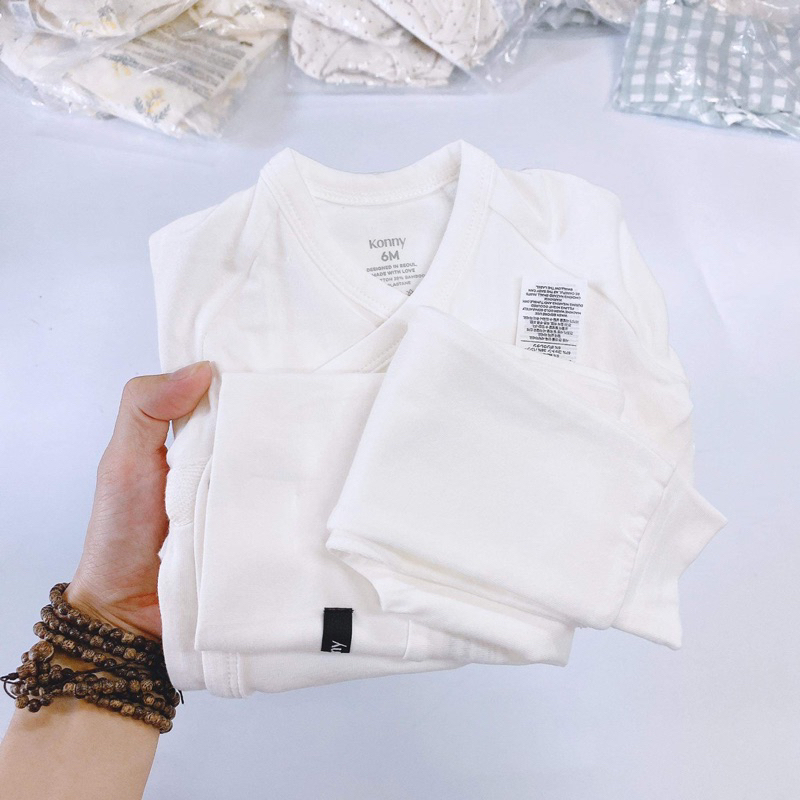 Set body konny vạt chéo kèm quần cho bé trai bé gái hàng xuất dư xịn