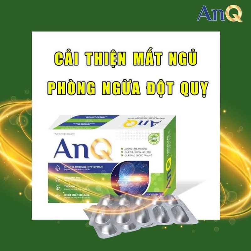 Viên Uống Hỗ Trợ Ngủ Ngon AnQ Tín Phong Giúp An Thần, Ngủ Sâu Giấc