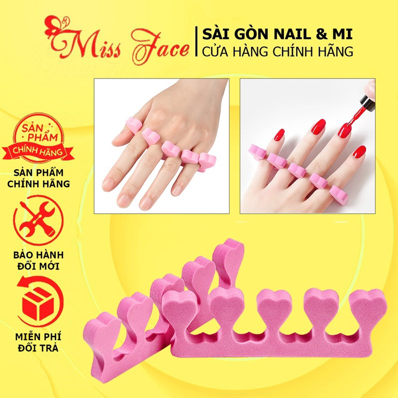 Kẹp tách xốp - Kẹp tách ngón chân bằng mút xốp giá rẻ . Dụng cụ tách ngón chân chuyên dụng , chống lem.