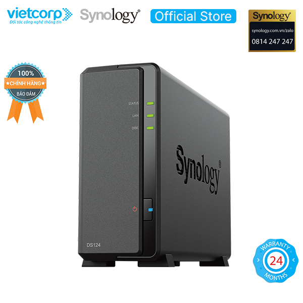 Thiết bị lưu trữ NAS Synology DS124 - Hàng Chính Hãng