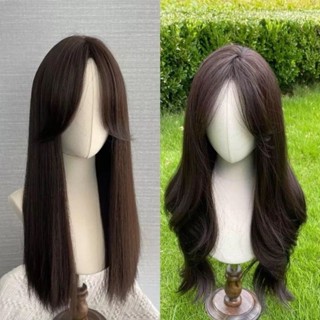 Tóc giả phụ nữ nguyên đầu hai mái bay xoăn layer đẹp