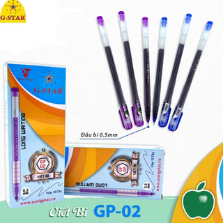 Combo 12 chiếc bút viết gel nước gstar gp-02 0.5mm xanh/tím/đỏ/đen