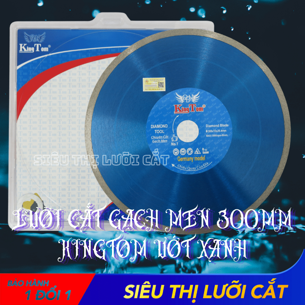 [GIÁ SIÊU TỐT] Lưỡi Cắt Gạch Men 300mm KingTom Ướt - Chuyên Gạch Bóng Kiếng - BÉN - BỀN - ĐẸP