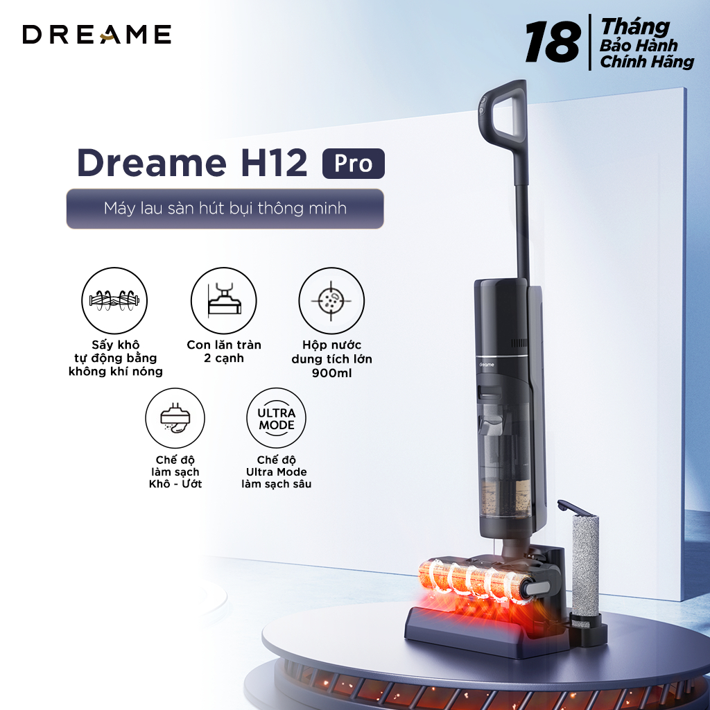 Máy Lau Sàn Hút Bụi Không Dây Cầm Tay Dreame H12 Pro - Bản quốc tế - BH 18 tháng